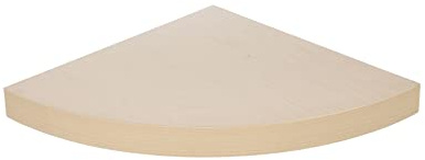 HERSIG - Estante Esquinero Curvo Flotante de Pared Arce Baldas para Baño o Dormitorio Fijación Oculta y Resistente de hasta 10 kg - 29,5x29,5 cm