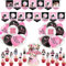 Ropniik BP Geburtstagsdeko,44 Stück BP Luftballons Geburtstag, BP Geburtstags Banner,BP Cake Topper,Cupcake Topper Für Kinder Party Dekoration