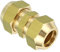 PATIKIL 5/8 OD Brass Flare Union Connector, 1 Set Air Conditioning Copper Double Pipe Extension Joint Connectors Pipe Hose Fitting with Nut, 1.64 x 0.87inch