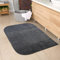 CARPETIA Weicher Badezimmer Teppich mit abgerundeten Ecken | waschbar | in anthrazit, 80x120 cm