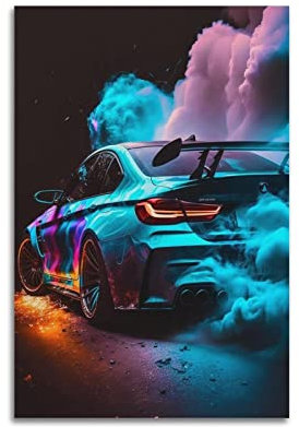 HALOUB Rennauto-Poster für BMW M2, luxuriöses Auto, Sportwagen, dekoratives Gemälde, Leinwand, Wand- und Kunstbild, Familien-Schlafzimmer, Dekoration, 30 x 45 cm