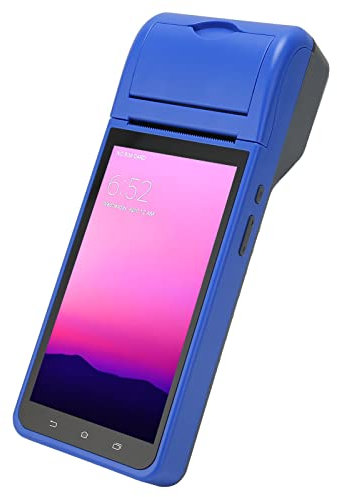 Zunate POS-PDA-Belegdrucker, 58-mm-Thermodrucker, mit 5,5-Zoll-Touchscreen, 5-MP-Autofokus-Kamera, Unterstützt WLAN, Hotspot, Bluetooth, für 1D-2D-QR-Barcode (EU-Stecker)