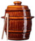 KADAX Casserole en céramique dense avec couvercle - Passe au lave-vaisselle - Faite à la main - Pot à fermentation en céramique - Marmite pour concombres et choucroute (5 l)