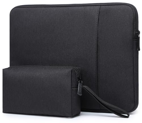 HYZUO 13,3-14 Zoll Laptop Tasche Set für MacBook Pro 14 M4/M3/M2/M1, MacBook Air/Pro 13,3, 13,5/13,8 Surface Book/Laptop, 13,3 HP Dell Lenovo Asus Acer, Schwarz