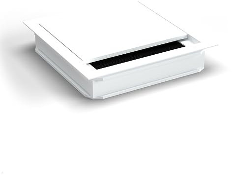 TecLines TKD014 Kabeldurchführung 120x120mm (weiß), Kabeldose, Bürstendichtung, für mehrere Kabel