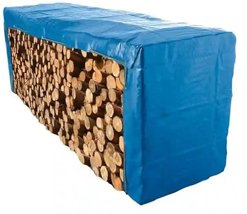 Outiror - Bâche de Protection du Bois - 1,6x6 mètres - 250g/m2 - Résistante & Anti-UV - Imperméable & Imputrescible - Qualité Industrielle - Idéale Bûches et Bois de Chauffage - Couleur : Bleue