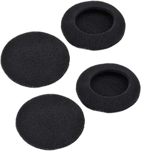 repairy 4X Ersatz-Ohrpolster Universal Schwarz für Kopfhörer Headset (55mm)
