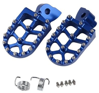 FUNFOB Fußrasten Für Beta RR 125 250 300 350 390 400 430 480 520 525 2T 4T Für X Trainer 250 Motorrad Zubehör Aluminiumlegierung Blau
