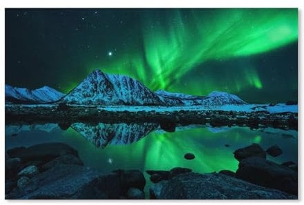 Northern Lights Sky,Jigsaws Puzzles 1000 Pieces Classic Jigsaws Educational Games Toys,Best Gift for Adults and Kids(38x26cm)-106