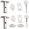 2 Sets Bolt Lock,Door Lock with Key,Door Security Rack Bolt, Stainless Steel Door Bolts with Matching Screws for Doors Windows