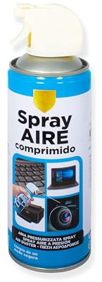 Spray de Aire Comprimido 400ml para Limpar Teclado, Ordenador, Cámara - Aire para Limpieza