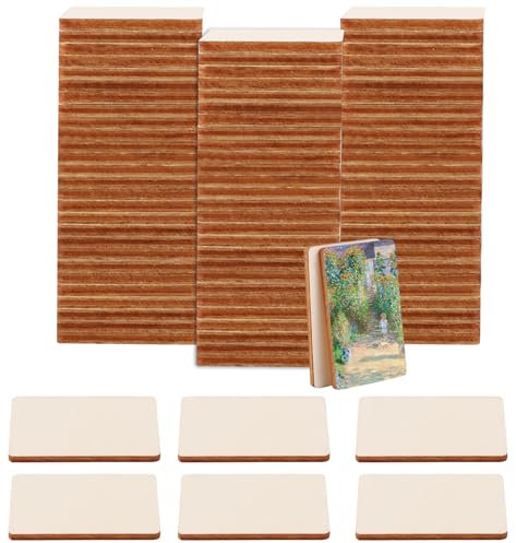 VIDETOL 20 Pièces Planchette Bois, 33 x 50 x 2,5 mm Planche Bois Brut, Plaque de Contreplaqué Rectangle pour Sculpture, Peinture et Bricolage