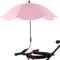 Xiixuuj Sombrilla Carrito Bebe, Parasol Carro Bebe, Protección UV 360 Cochecito Sombrilla, Paraguas Para Cochecito Con Abrazadera Ajustable, Clip De Protección UV En El Cochecito De Paraguas