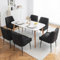 LONXIU Esszimmerstühle 6er Set mit 13 cm Kissen und Rückseitiger Hebel, Metallbeinen, Küchenstuhl Modern Design, für Küche Esszimmer, Wohnzimmer, Schlafzimmer (schwarz)