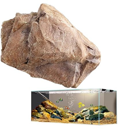 Findlinge steine für garten, Realistische Kunstfelsen, künstliche Landschaftsfelsen aus massivem Kunststein, dekorative Abdeckung aus PU-Schaum, für die Landschaftsgestaltung von Gärten(70*43*48cm)