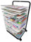 HADECOLL Mobiler Kunst-Trockenständer in 2 Größen， Kunst-Organizer für Gemälde im Klassenzimmer， Standard-4K-Papiertrocknungsdrahtregale mit 4 Rädern für Kunstateliers，Onecolor-20 Shelves