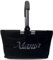 Juwele Einkaufskorb Faltbar - Mutti Korb elegant & wasserabeisend , Robuster Tragekorb 43x24x27cm aus Hochwertigem Material, Carrybag schwarz für Bequemes Einkaufen,Picknick, Geschenk für Mama (25L)