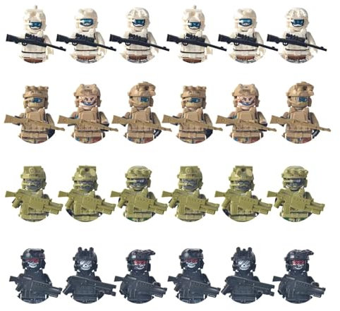 AIDODIA Ww2 Soldier Action Figures, 30 Mini Figures Military Kit, Enthält Mörser*2, Maschinengewehr *1, Bodenplatte*2, Sandsack*20, Perfekt Für Geschichtsinteressierte (Klassische Ausgabe)