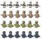 AIDODIA Ww2 Soldier Action Figures, 30 Mini Figures Military Kit, Enthält Mörser*2, Maschinengewehr *1, Bodenplatte*2, Sandsack*20, Perfekt Für Geschichtsinteressierte (Klassische Ausgabe)
