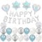 Geburtstagsdeko Weiß Schnee Happy Birthday Girlande Luftballons Schneeflocke Winter Deko Geburtstag Mädchen Happy Birthday Deko Frauen