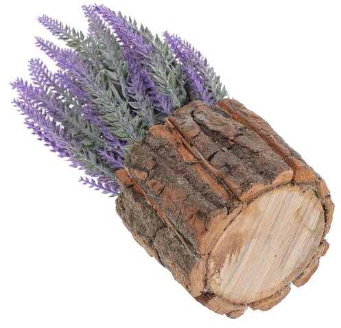 TOPBATHY Jardinera De Madera De Tronco De Madera Diseño Creativo para Decoración De Interiores.