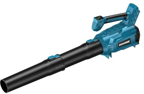 Akku-Laubbläser für Mak-ita 18V Batterie, Bürstenloser Motor, 6-stufiger Geschwindigkeitsregelung und Turbomodus, Akku Gebläse für Rasenpflegeblatt (550 km/h, ohne Akkus und Ladegerät)