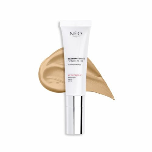 NEO MAKE UP Intense Serum Concealer - Beauty Highlighter - Concealer Augenringe - Augenpflege - Glow Up - Augenroller Cooler - Augencreme gegen Augenringe - Color Corrector - 03 Natural