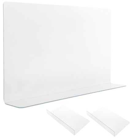 LABRIMP 3pcs Shower Splash Guard for Bathtubs and Sinks Corner Water Splashing Screen Oil-resistant Splashback Barrier Easy Installation for Bathroom Use