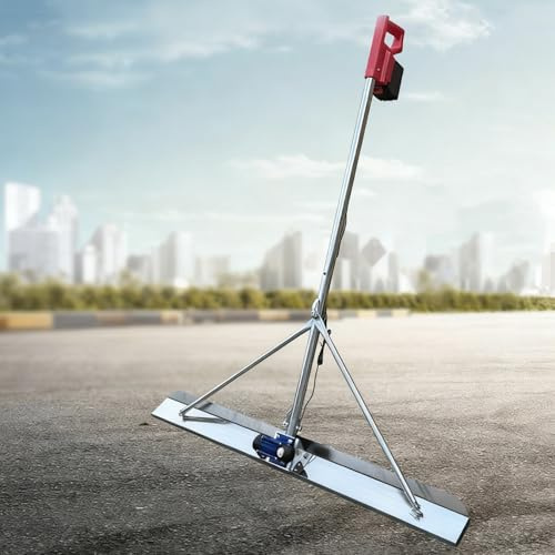 Outil Vibrant for Béton, Taloche Electrique, Règle Vibrante Rechargeable, Vitesse de Rotation 3000-6000 Tr/Min, for Les Chantiers de Construction et Les Travaux de Chaussée.(1.5m/59in)