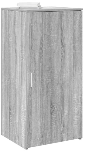 Yisssmeng Lagerschrank Grau Sonoma 50x45x103.5 cm Holzwerkstoff Robust Mehrzweckschrank mit 60 kg Tragkraft Büro Vorratsschrank für Home Office Küche Flur