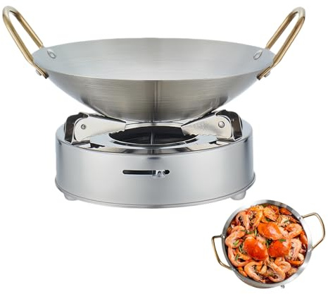 Réchaud à alcool - Set d'ustensiles de cuisine d'extérieur - Réchaud de trekking avec | Pour campeurs, randonneurs, voyageurs, randonnées, parcs, trajets en voiture, bateau, camp d'été