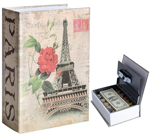 Secrète Coffre-fort Portable avec Serrure à Code,18x11.5x5.5 cm Coffre-fort Secret pour Dictionnaire,Coffre-Fort de Livre avec Serrure à Combinaison,pour Registre, Argent, Bijoux, Documents, Objets de
