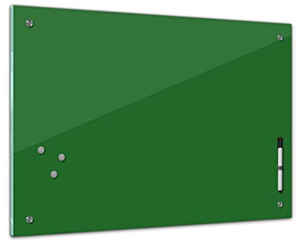 Bilderdepot24 Memoboard 60 x 40 cm | Farben | Grün | abwaschbare einfarbige Glas-Magnettafel mit Halterung Magneten Stift 1301