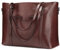 S-ZONE Damen 3-Way Schultertasche Vintage Rindspalt Leder Shopper Große Mode Laptop Arbeitstasche Umhängetasche Handtasche Messenger Bag
