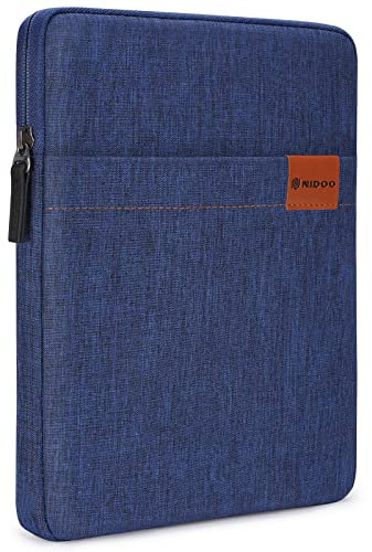 NIDOO 8 Inch Water-Resistant Laptop Sleeve Case Protective Bag Portable Carring for 7.9 iPad mini 4 5/8 iPad mini 6/8 Tab M8 3th Gen / 8.7 Galaxy Tab A7 Lite / 8 MatePad T 8 Kids Edition, Blue