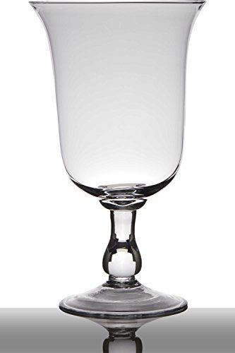 InnaGLAS INNA-Glas Vase à Poser au Sol en Verre Noelle Sur Pied - Conique, Rond, Transparent, 37,5cm, Ø 23,5cm - Haut
