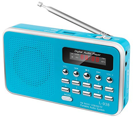 BW L-938 Tarjeta Multimedia Altavoz Pequeño Recargable Soporte Tarjeta TF y Función de Entrada de Audio para Personas Mayores