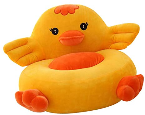 Fenteer Kinder Tiere Sitzsack Sitzsack Sitzkissen Sitzsäcke Bezug, Ente (Gelb)