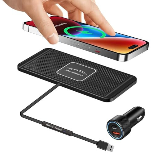 Wireless Charging Pad Qi Fast Charge Mat QC 3.0 Car Charger Adapter Kit for iPhone 15 14 13 11 Pro Max 8 Plus X XR Xs Moto Google LG Samsung Note 20 Galaxy Buds S20 S21 S22 S23 S24 S25 Android Phones