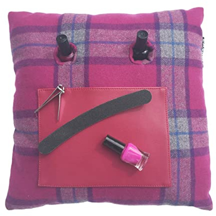 Manicure Cushion,Nail Pillow,Hand Rest Pink Tweed Pamper Beauty Gift