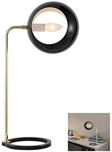 ZXLLAFT Tischlampe, Nachttischlampe, Minimalistische Schreibtischlampe, Leselampe Mit Augenschutz, Für Büro, Wohnheim, Wohnzimmer,Schwarz,100_120V