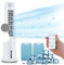 Klarstein Rafraichisseur d'Air 4 en 1, Climatiseur Portable, Humidificateur, Ventilateur, Ioniseur, Climatiseur Mobile Sans Évacuation, Pack Glacons, Réservoir 2.5L, 40W, Puissant Débit d'Air 530m³/h