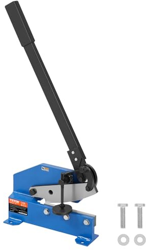 VEVOR Hand Plate Shear 8, Manual Metal Cutter Cutting Thickness1/4 Inch Thick Max, Metal Steel Frame Snip Machine Benchtop 7/16 Inch Rod, for Shear Carbon Steel Plates and Bars , Blue