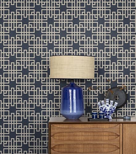 Rasch Tapeten Vliestapete (Grafisch) Blau creme 10,05 m x 0,53 m Kimono 409253