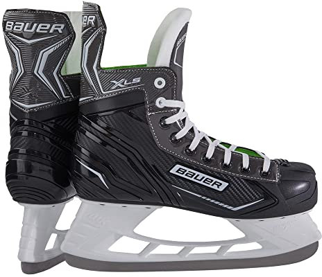 Bauer Unisex – Erwachsene Herren Schlittschuhe X-LS für Eishockey, Eislaufschuhe Größe 47 Edelstahlkufen, schwarz