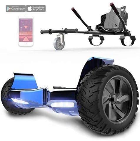 RCB Hoverboards SUV mit Sitz Hoverboards Off-Road, App-fähige Bluetooth Hoverboards, 8,5 '' Hummer + Hoverkart Go Kart für Self Balancing hoverboards, Geschenk für Kinder