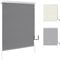WOLTU Toldo Vertical Exterior, Estor Persiana Enrollable Retráctil con Manivela Manual, Estor para Balcón Terraza Jardín, Pantalla de Privacidad Toldo, Protección Solar UV 140x140 cm Gris Oscuro