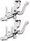 VGOL 2pcs Support de Pied-de-biche pour Machine à Coudre Compatible avec Brother Singer Adaptateur Universel Standard Encliquetable Machines à Coudre en Acier