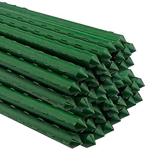 AC – Pack de 24 Tutores de Acero Plastificado para Plantas – Ideal para el Cuidado de Las Plantas – Varilla para el Cuidado de Las Plantas y Arboles (24 uds Ø 1,6 x 180 cm)