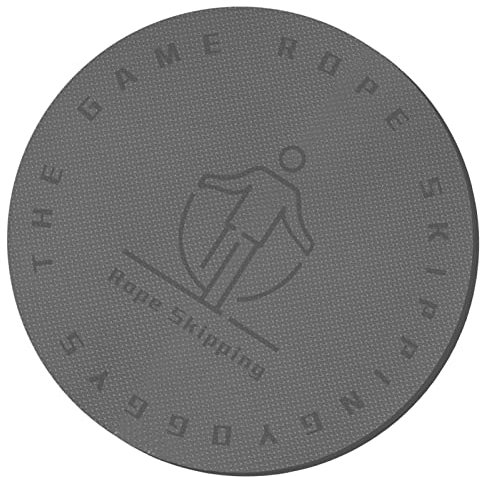 Niktule Tapis Rond antidérapant pour l'intérieur et l'extérieur - Épais, Haute densité, Cordes à Sauter - Yoga, Danse, Saut à la Corde, Exercice au Sol, Aérobic, Sport - Gris